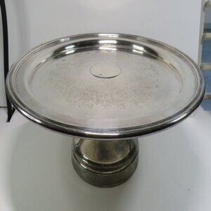 Vintage Oneida Silverplate Pedestal Cake Stand display stand 12 inches
